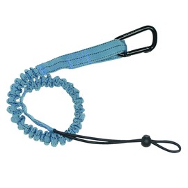 FallTech 5027B10 Tool Lanyard - Heavy-Duty Tool Leash, Loop and Carabiner, 10 Pack, 37" to 43", Blue