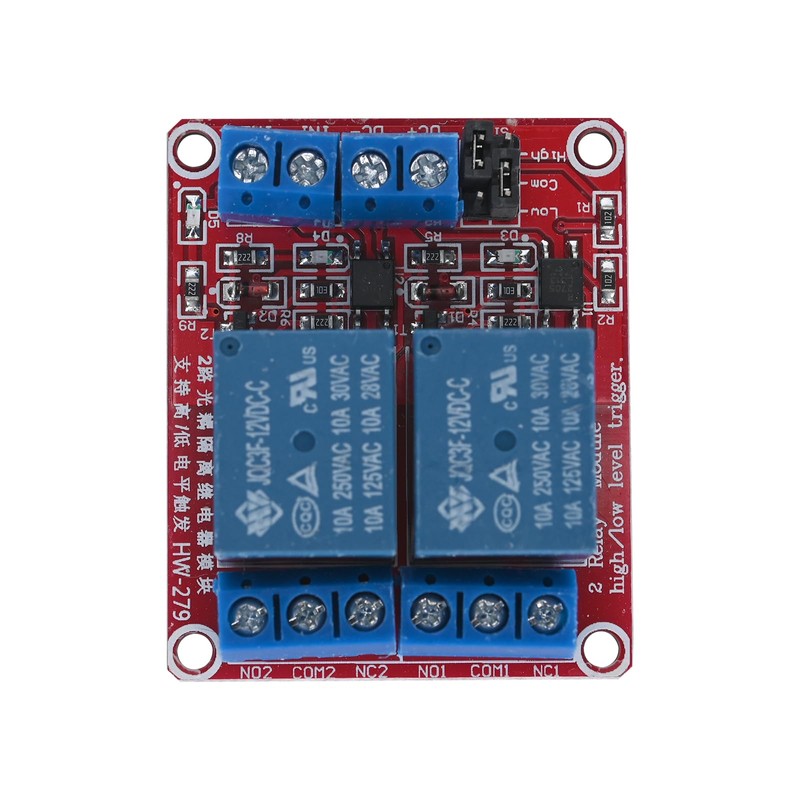 Podazz 2 Pcs DC 12V Relay Module 2 Channel Relay