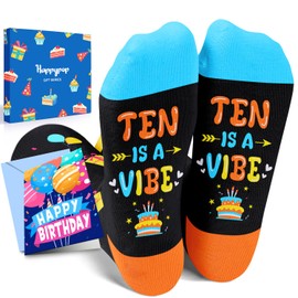 HAPPYPOP 10 Year Old Birthday Gifts Socks Ideas - Gifts for Tween Girls Boys Age 10, Presents for 10 Year Olds, Ten Year Old Gifts for Kids