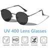 aisswzber Small Round Polarized Sunglasses 3447p-Matt Black