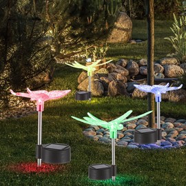 Solar lamp butterfly garden lighting light illumination Solar Light Set of 4 33949-4