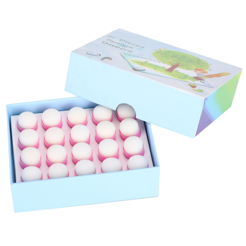 20pcs Finger Sponge Daubers DIY Finger Painting Drawing Stamping Sponge