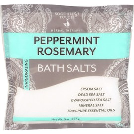 Soothing Touch Bath Salts Pouch, Peppermint Rosemary, 8 Ounce