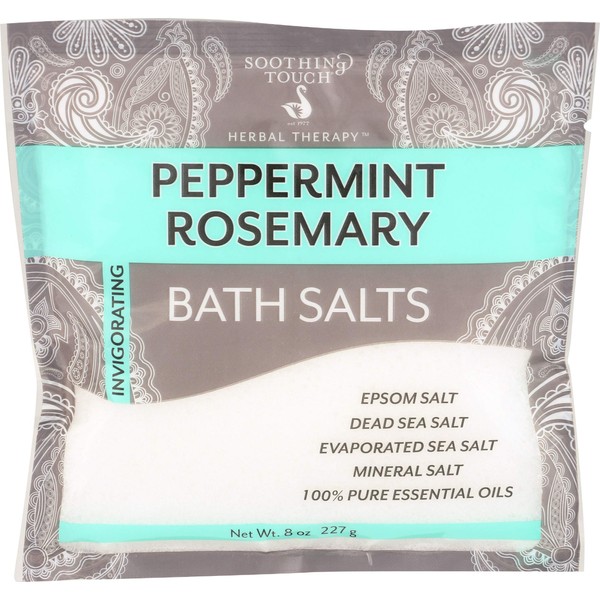 Soothing Touch Bath Salts Pouch, Peppermint Rosemary, 8 Ounce