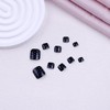 Polka Dot Press On Toenail Short Square Fake Toenails Black