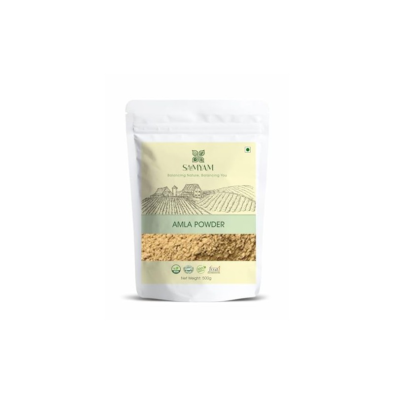 SAMYAM Amla Powder - 500g Pack | Ayurvedic Superfood Supplement