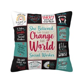 Social Worker Gifts for Women, Social Worker Appreciation Gifts, Best Gifts for Social Worker, Social Worker Month Gifts, Social Worker Office Decor, Social Worker Gifts for Birthday, Pillow Covers
