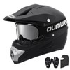 OUMURS DOT Adult ATV Dirt Bike Helmet with Goggles Gloves
