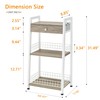 Gewudraw 3-Tier Bathroom Ladder Shelf with Drawer, Bathroom Floor Storage