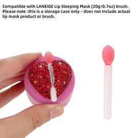 Lip Brush Holder,Lip Balm Brush Organizer Compatible with LANEIGE Lip Sleeping Mask,Silicone Sleeve Protector Cover for Lip Brushes(White & Pink & Purple)