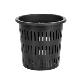 Lykvrii 5 Inch Net Pots 12 Pack, Net Cups for Hydroponics, Orchids Mesh Baskets Heavy Duty Hydroponic Bucket with Wide Lip - Black
