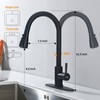 Keer Matte Black Single Handle Pull Down Kitchen Faucet with