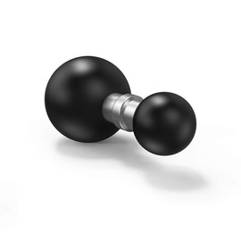 Kaqiqi 25mm to 15mm/17mm/25mm Composite Ball Adapter Dual Ball for Garmin & Smartphones, Black