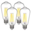 Sigalux Edison Bulbs, E26 LED Bulb ST58 Filament Clear Non-Dimmable