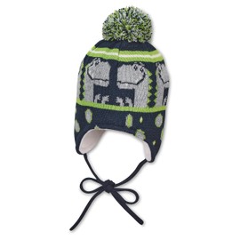 Sterntaler Baby Boys Knitted Hat Dinoli Hat, navy