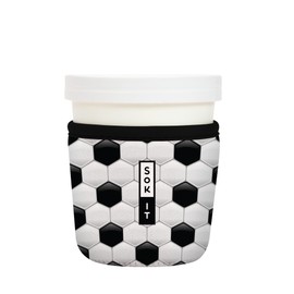 Sok It IceCreamSok Insulated Neoprene Cover (Soccer, Tapered Ice Cream Pints)