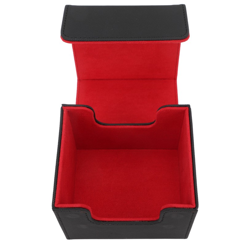 Card Storage Box Multipurpose Large Capacity Flip Side Insert PU