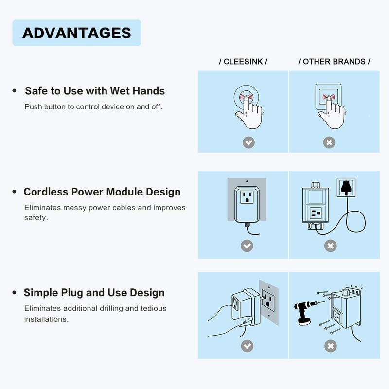 Garbage Disposal Switch, Cordless Air On Off Kit for Food