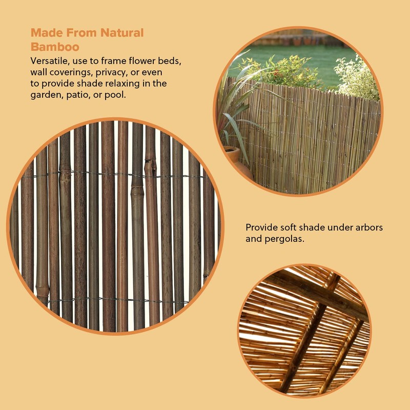 Harbor Gardens R636HG Bamboo Fence, Natural