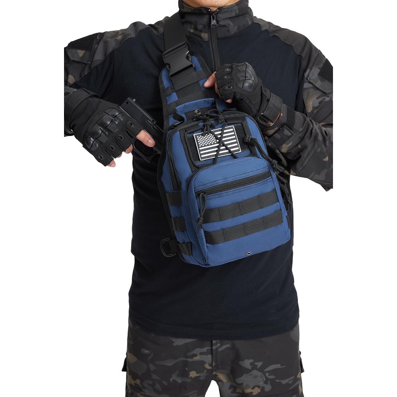 ATBP Small Tactical Sling Bag for Men with Holster Military