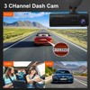 MIOLLYBO 1080P Dash Camera with WiFi for Cars, 3 Channel