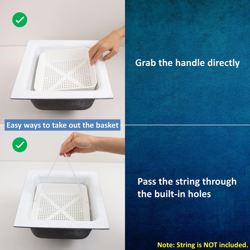 Leyso 8 Pcs 8.5-inch Thermoplastic Floor Sink Drain Strainer Drop-in