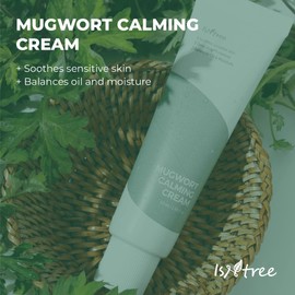 ISNTREE Mugwort calming cream 50ml 1.69 fl.oz | Soothes ensitive skin | Balances oil and moisture