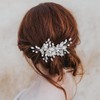 Easedaily Peine de novia con diamantes de imitación para el