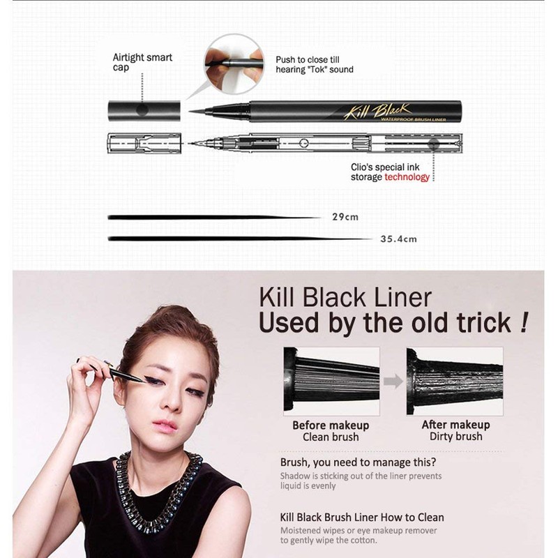 Clio Waterproof Pen Liner Kill Black