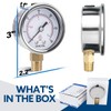 SENCTRL 0-30 Psi Low Pressure Gauge, 2" Dial Size, 1/4