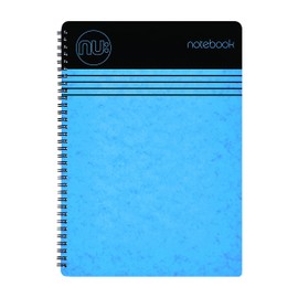 NU Notebooks - Craze Cloud Range - A5 Blue Notebook - Wirebound Notebook - Stationery Notebooks - Ruled Notepad - 110 Pages, NU003357-FSC-BL