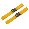 25mm Webbing with Side Release Buckle (Pack of 2) (Yellow,