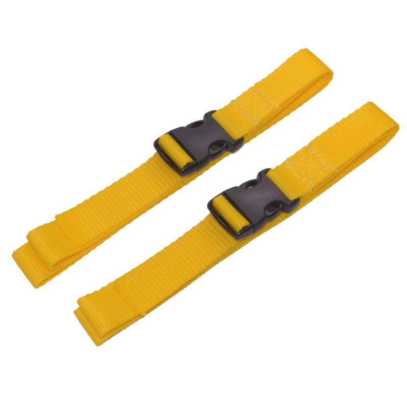 25mm Webbing with Side Release Buckle (Pack of 2) (Yellow,