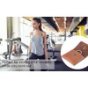 TheAntiq Estuche para Anillos de Cuero de Grano Completo, Porta
