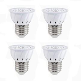 4 Pack Grow Light Bulb, Full Spectrum 7W Grow Lamp (50 Watt Equiv),E26 Base Perfect for Seeding and Growing of Indoor Plants, Seed Starting,Flowers