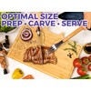 Straga Texas Bull BBQ Cutting Board – 17"x12" XL Bamboo