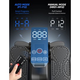 Under Desk Elliptical Machine for Senior, Quiet Motorized Leg Exerciser with Smart Remote, Pedal Exerciser with 12 Adjustable Speeds for Auto/Manual Modes, LCD Monitor, Easy to Use for Home Office
