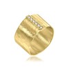 14K Gold Over Sterling Silver Statement Rings With 0.18 TCW