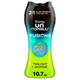 Downy Unstopables Fusions In-Wash Laundry Scent Booster Beads, Twilight and Jasmine Scent, 10.7 oz, 2-in-1 All Day Freshness