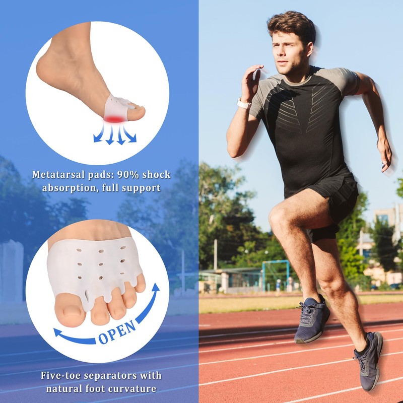 Zivyes 4 Pairs Silicone Toe Separators for Women and Men