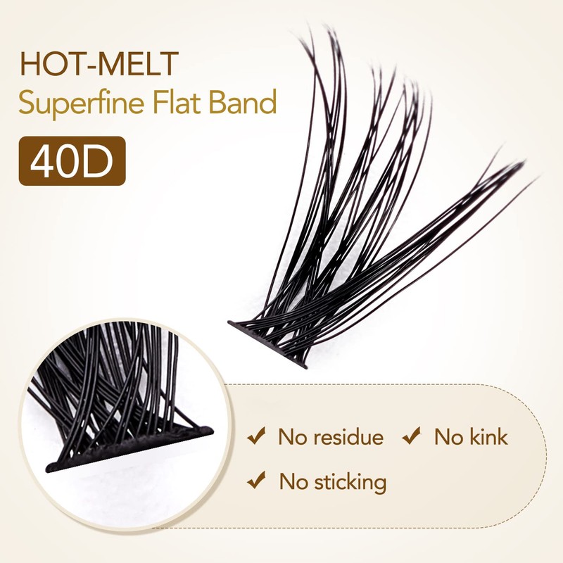Cluster Eyelashes, Single 30D + 40D Eyelashes, Individual, 240 Pieces,