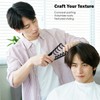 HSYWSH 2 PCS Texture Comb, Wide Tooth Styling Comb, Curly