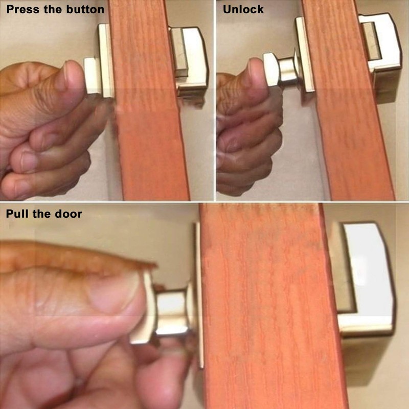 OCGIG 5 PCS Keyless Push Button Catch Door Knob Lock
