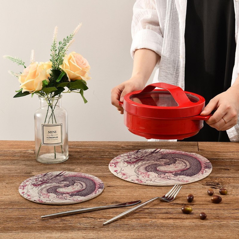 Msyxl Traditional Japanese Dragon Trivets for Hot Dishes, Hot Pots