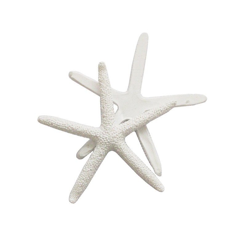 LJY 25 Pieces 8cm White Resin Pencil Finger Starfish for