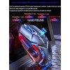 Guibell Mouse Gaming con Cable 3200 dpi,Luces LED 7 Modos,Negro