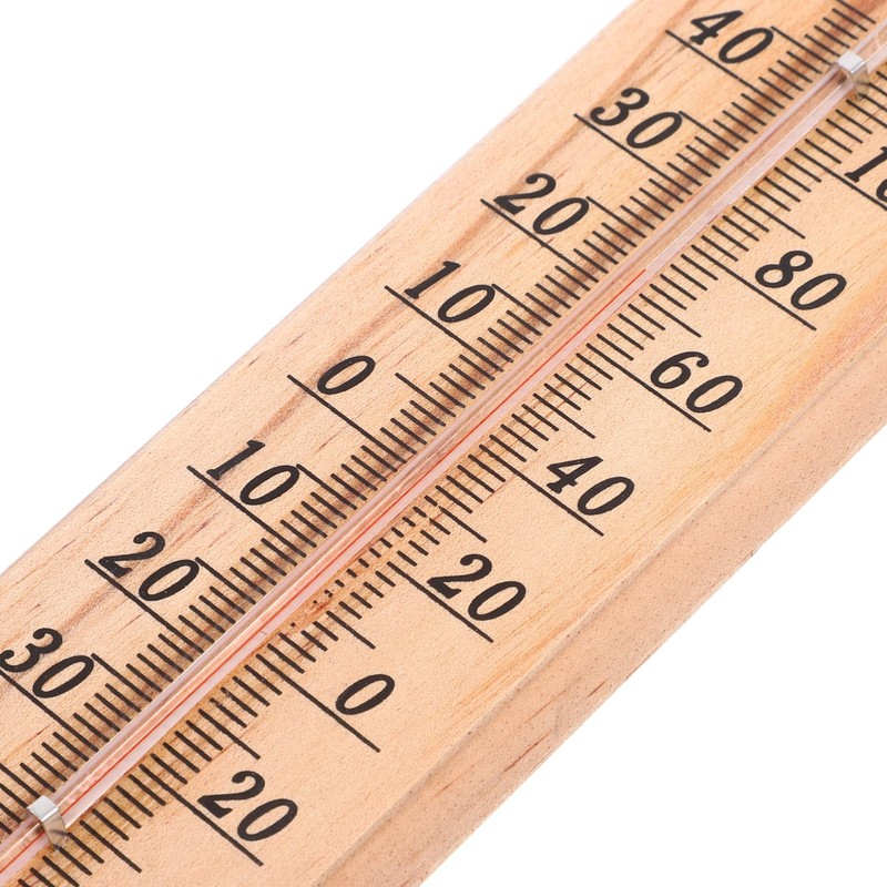 Kisangel Wooden Wall Thermometer for Home Greenhouse Outdoor Weatherproof Analog