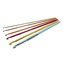 Pony Coloured: Crochet Hook: Anodised Set: 15cm x 2.50-6.00mm, Aluminium, Multicolor, 10 x 5 x 22.5 cm