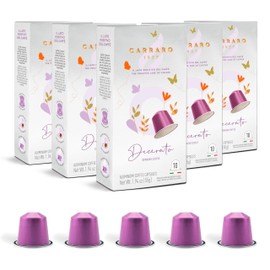 Carraro Decerato - 100 Aluminium Coffee Pods Compatible with Nespresso Original line - Dewaxed, Wellness, Low Acidity, More Digestible, Intense Aroma, Medium Roast Coffee Capsules Made in Italy