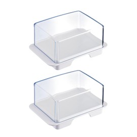 Westmark 208622E3 Fridge Butter Dishes, Plastic, Exclusive, White/Transparent, Transparent